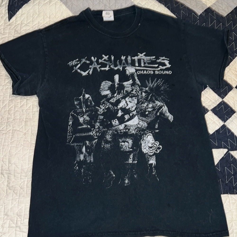 90s  The Casualties punk rock Chaos Sound T-shirt small